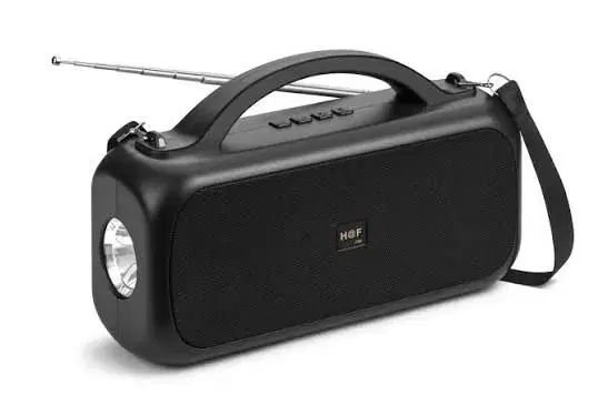 Hf-f86 Portable Solar Panel Charger Wireless Torch Bt Speaker Fm Radio Support Tf/usb Functions Subwoofer Bass Active Bt Speaker