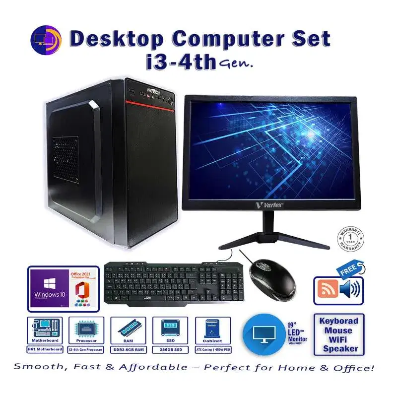 i3 4th Gen Desktop Computer Set