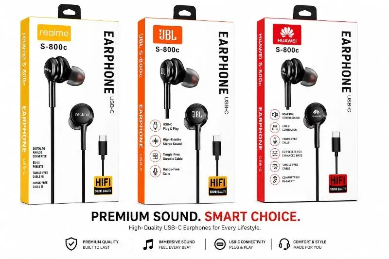 REALME S-800C / JBL S-800C / HUAWEI S-800C USB- C EARPHONE