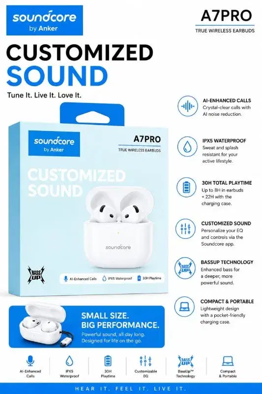 A7PRO CUSTOMIZED SOUND / TRUE WIRELESS EARBUDS