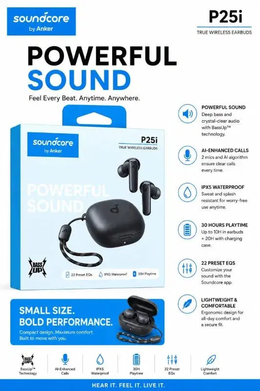 P25I POWERFULL SOUND /TRUE WIRELESS EARBUDS