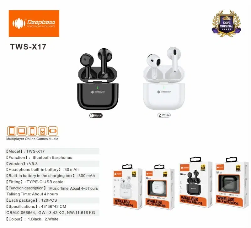TWS-X17 DEEPBASS WIRELESS EARBUDS