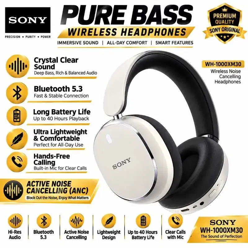 PURE BASS WIRELESS HEADPHONE