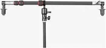 Digitek (DRCB 420) 4.19ft Reflector Clip Bracket with Swivel Head, Studio Photo Holder Disc Arm Support, Aluminum Boom Arm Clamp, for Photography and Video Studio