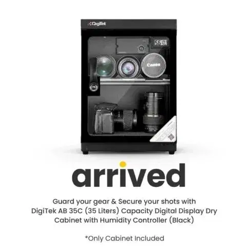 Digitek (AB 35C) 35 Liters Capacity Digital Display Dry Cabinet with Humidity Controller (Black)