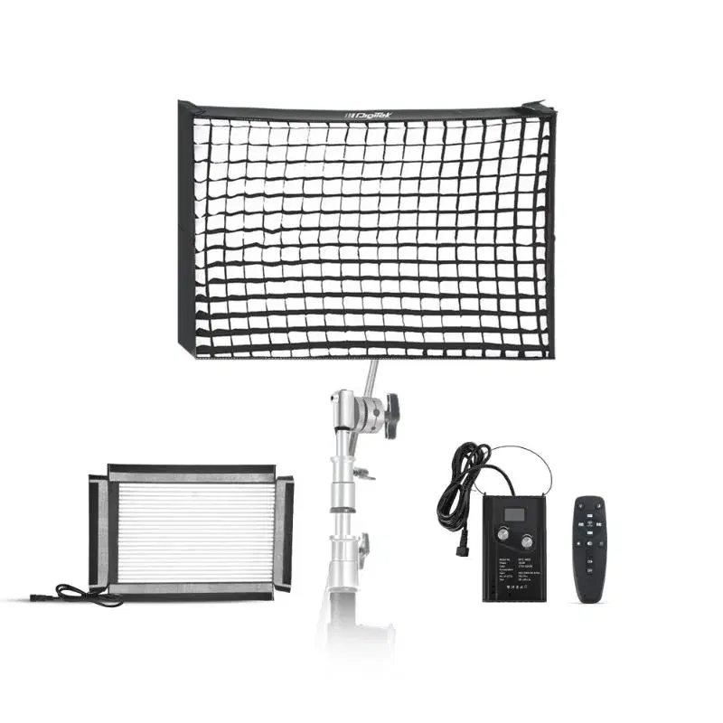 Digitek (DFFL 4060) 150W Bi-Color Flexible Fabric LED Light with Remote Control, 2700K-6500K±200K, 13500 Lux, RA 95+, 384 LEDs, 120° Beam Angle, Dimmable Video Light with Metal Frame, Diffuser and Honeycomb Grid for Photo & Videography