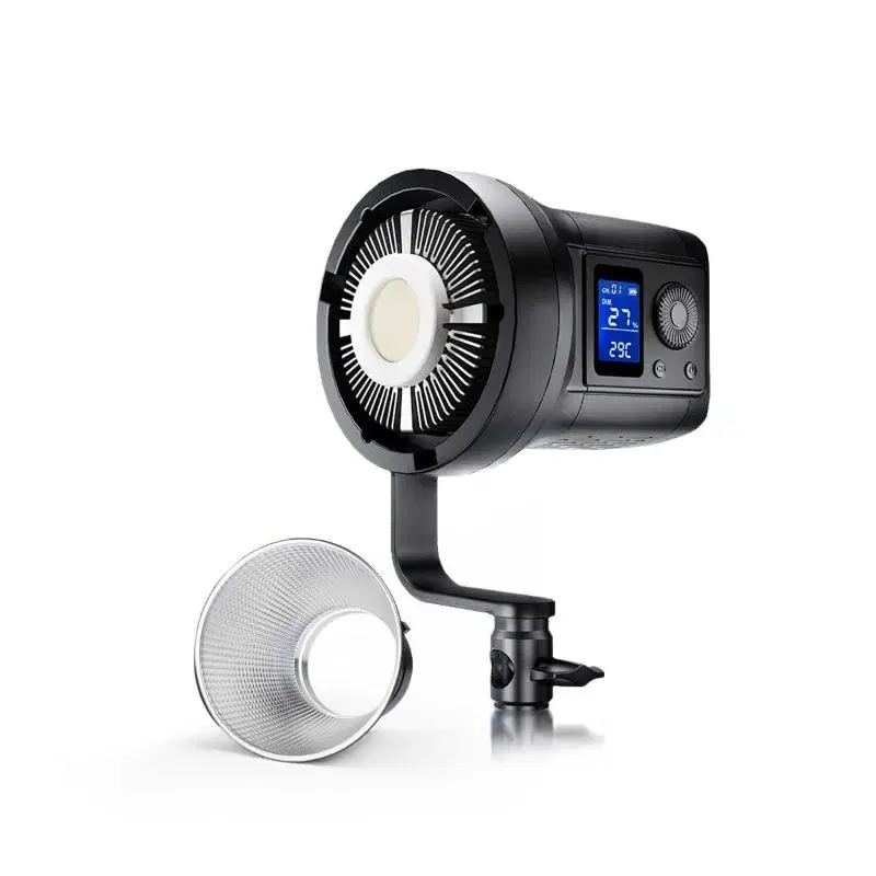 DIGITEK® (DCL-100WBC DC Combo) 100W Bi Color Continuous LED Light with 18CM Reflector & Handle, AC/DC Support, 2700K-6500K Color Temp Control, 95 CRI, 9000 Lumen Ideal for Photo & Video Shoots