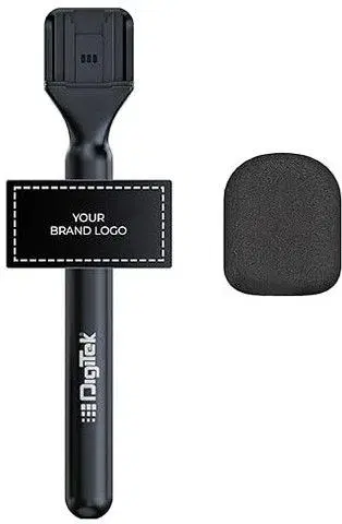 DIGITEK DHMA 102 Handheld Mic Adapter with Clip Mount & Branding Display Microphone