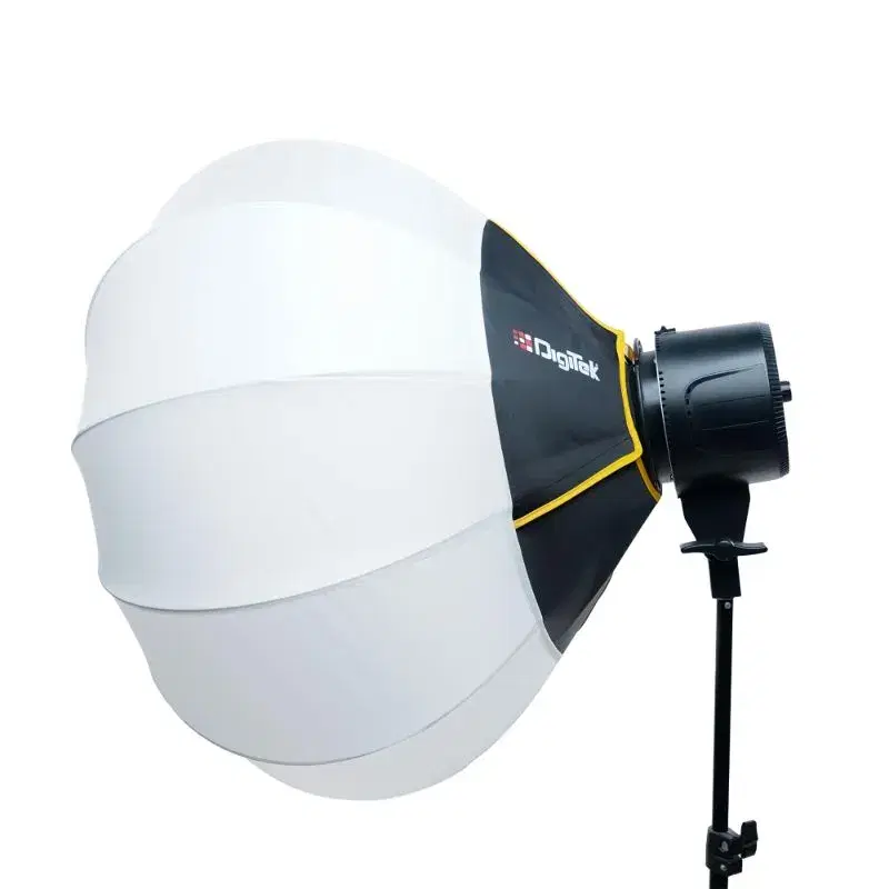 Digitek (DLSF 65) Rounded 65cm Lantern Softbox with Bowens Mount, 270° Omni-Directional, Light Quick Setup, Click Lock Design, Optional Skirts Fabric and Metal Build
