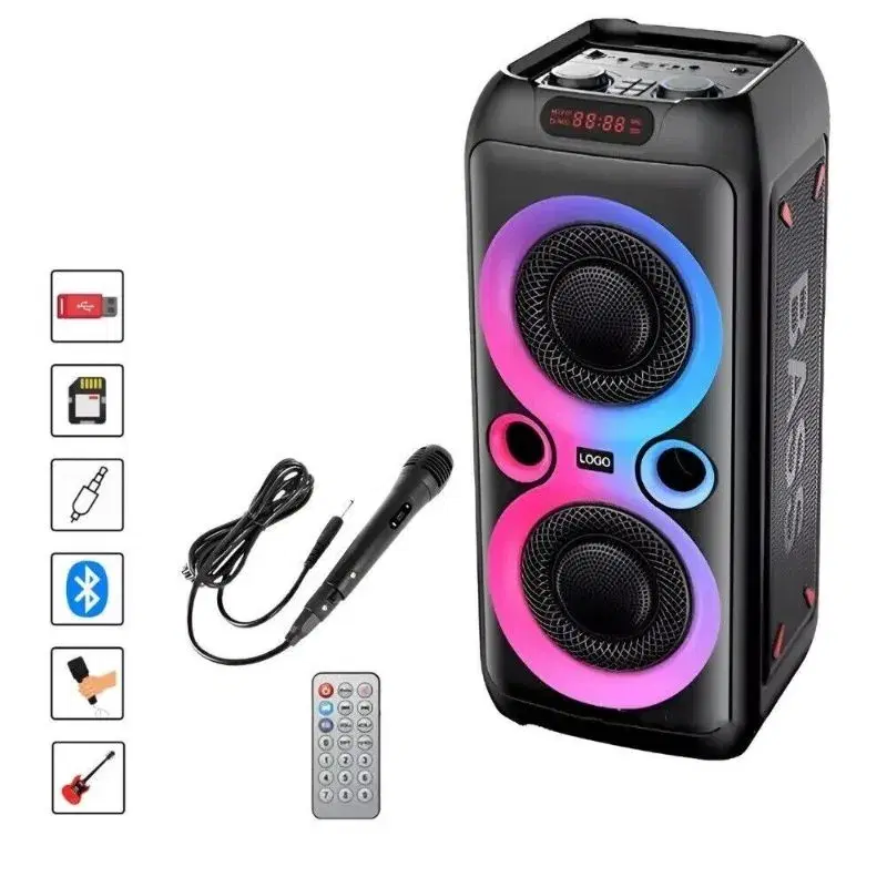TTD-2809 Wireless Bluetooth Speaker (H0616) – Portable Trolley Party Speaker with RGB Lights