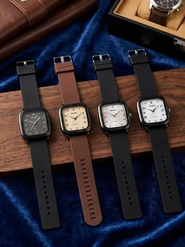 Skmei Elegant Square Shaped Premium Quartz Wrist Watch For Ladies