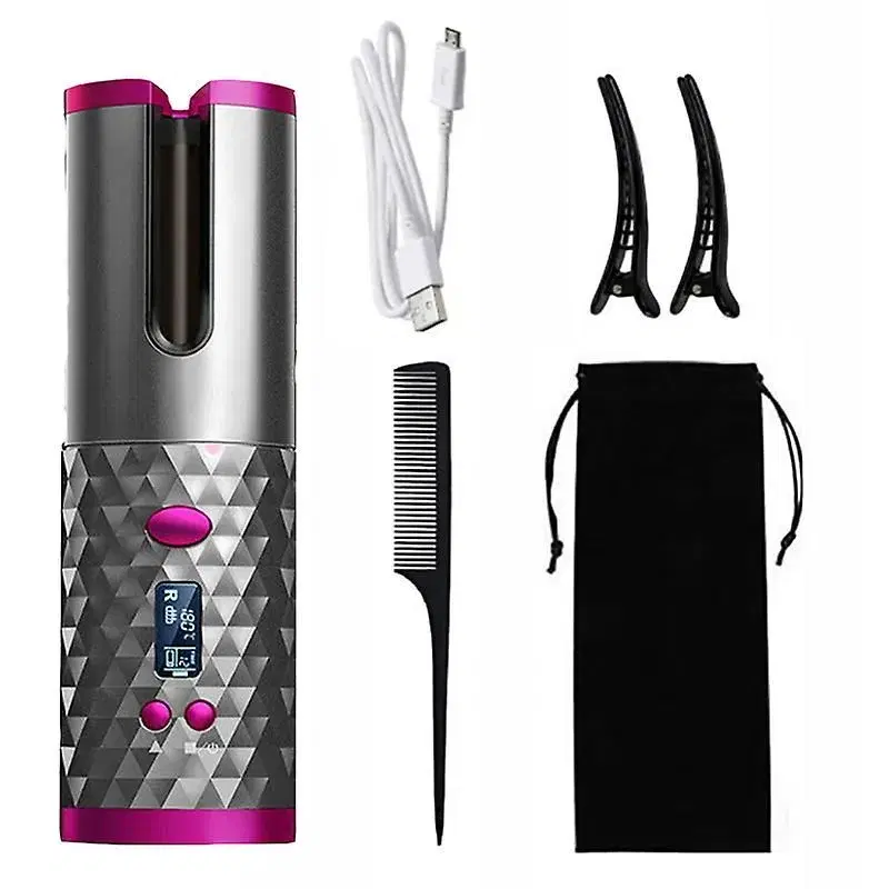 Cordless Rechargable Auto Rotating Hair Curler