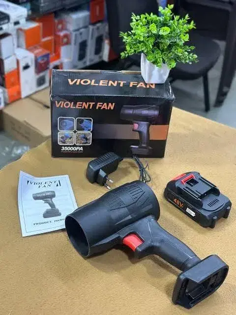 High Power 2 In 1 Vacuum And Blower Cordless Mini Jet Blower / Violent Fan 48V for Cleaning & Drying