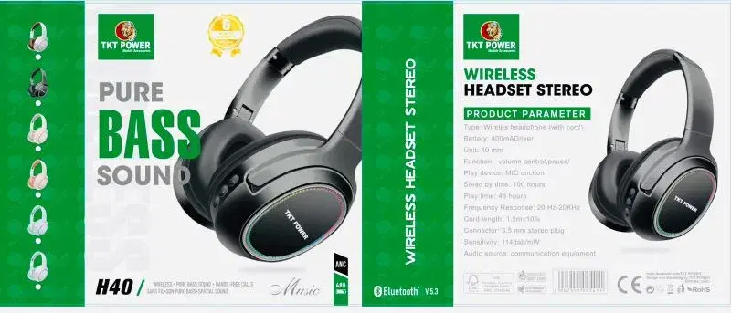 TKT POWER H40 PURE BASS WIRELESS HEADSET