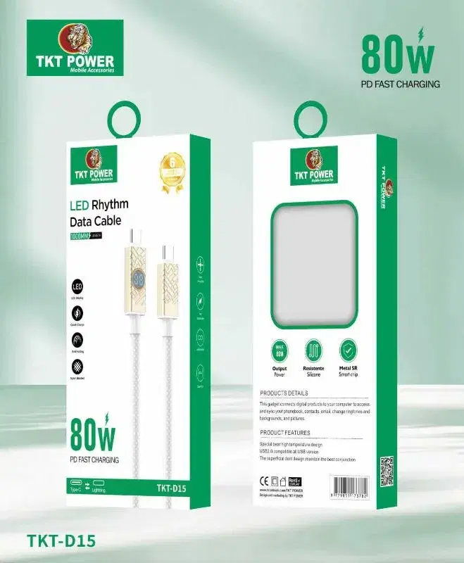 TKT POWER D15 80W TYPE C TO LIGHTNING CABLE