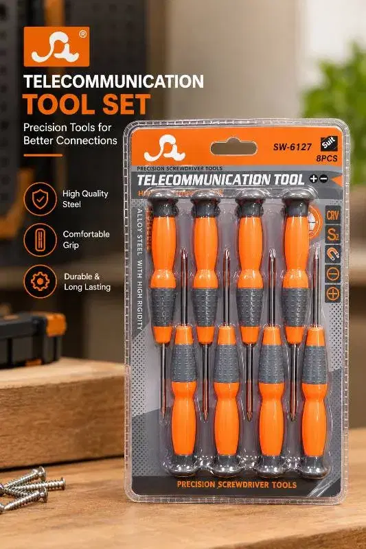 SW-6127 8PCS Precision Screwdriver Set – Telecommunication & Electronics Repair Tool Kit