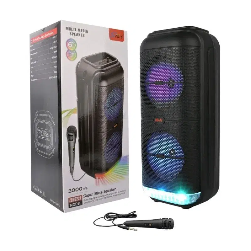 ZQS 6227 Portable Stereo Audio System – Bluetooth Outdoor Speaker