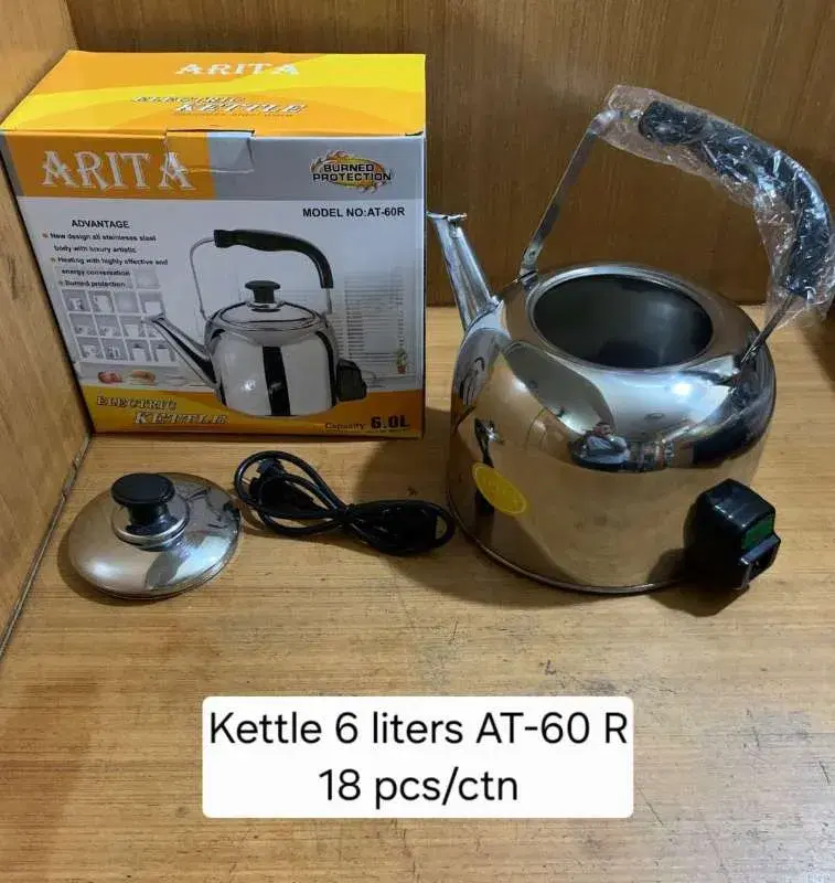 Arita At-60r 6 litre Electric Rod kettle || Whistle Feature || Inside Rod