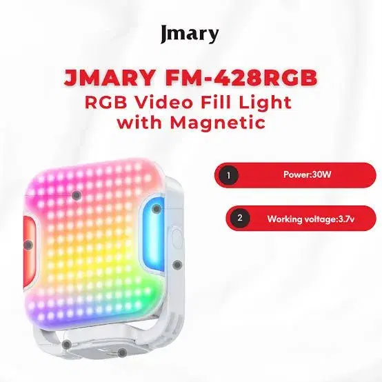 JMARY FM-428RGB For Photography / Videography Magnetic Fill Light Portable RGB LED Ligh