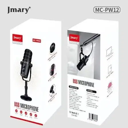 Jmary MC-PW12 USB Microphone for Podcasting, Gaming, Streaming, Recordings with Noise Reduction