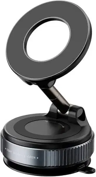 K007 Vacuum Suction Phone Mount for Car Wireless Stand Magnetic Phone Holder for Car Black Rotation Magnetic Car Cell Phone Holder Car Phone Mount (K007)