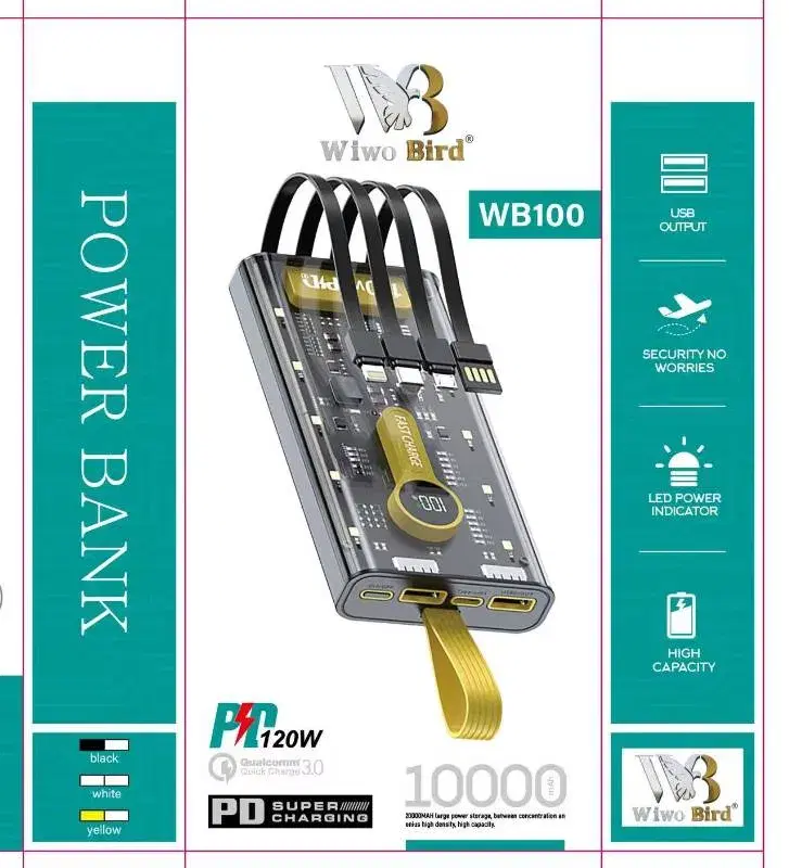 WB-100 (10000MAH) POWER BANK