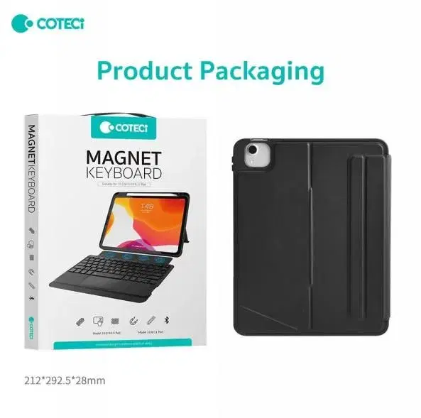 COTECi iPad magnetic split keyboard leather case
