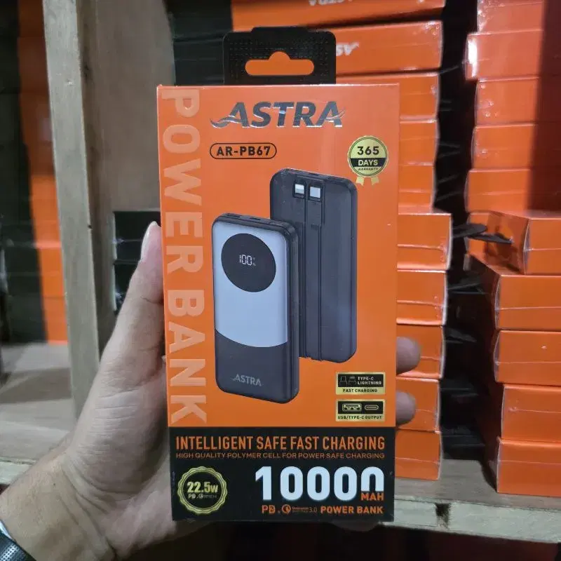 ASTRA Digital Display Detachable Cable 2 USB Port 1 Type C Port AR-PB67