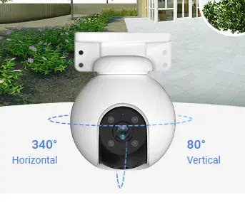 Ezviz H8 Pro 5MP 4 mm PTZ Outdoor Wireless IP CCTV With Color Night Vision,Two Way Audio and SD Card Supported