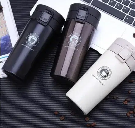 Cake Coffee Bottle Cup - 500ml, white, black, coffee l Stainless Coffee Mug ,Vacuum Insulation Cup